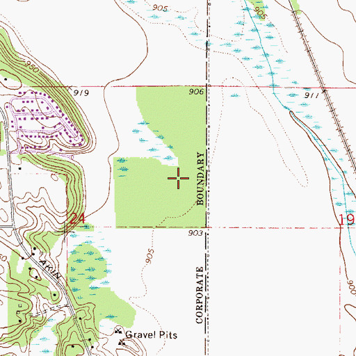 Topographic Map of Preserve Park, MN