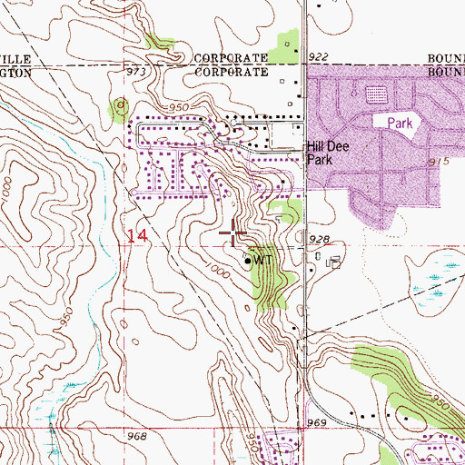 Topographic Map of Daisy Knoll Park, MN