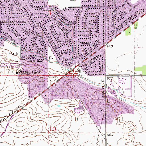 Topographic Map of Dodd Trail Park, MN