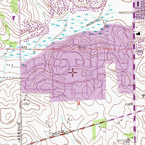 Topographic Map of Cherryview Pond Park, MN