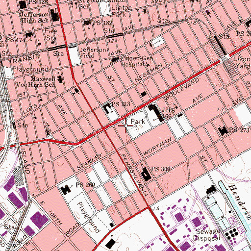 Topographic Map of Bethlehem Baptist Church, NY