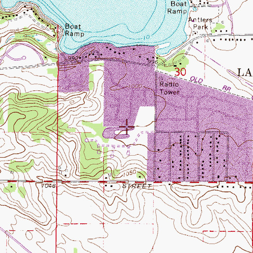 Topographic Map of Meadows Park, MN