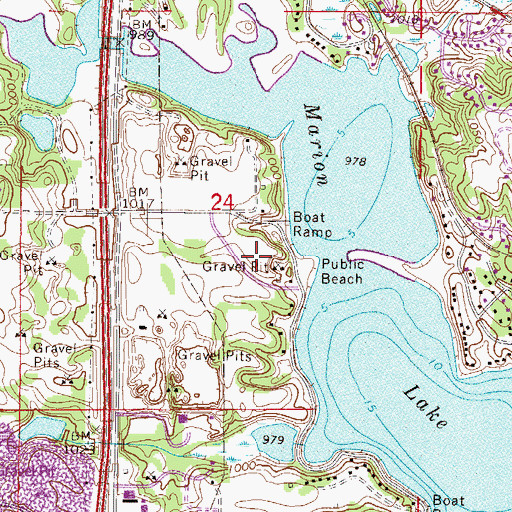 Topographic Map of Casperson Park, MN