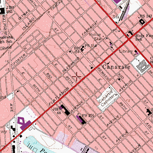 Topographic Map of Our Lady of Miracles Roman Catholic Church, NY