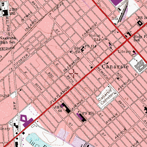 Topographic Map of Church of God, NY