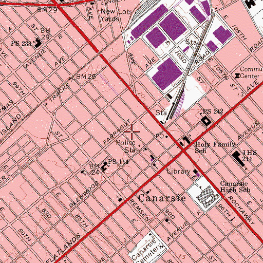 Topographic Map of Saint Albans Episcopal Church, NY