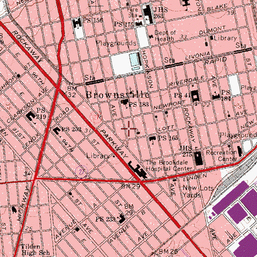 Topographic Map of Canarsie Mental Health Clinic, NY
