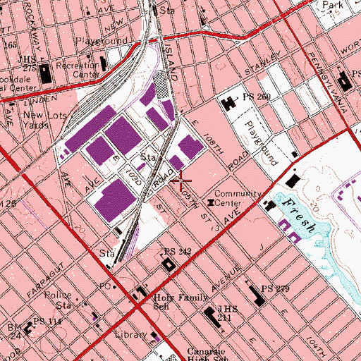Topographic Map of Seaport Manor Nursing Home, NY