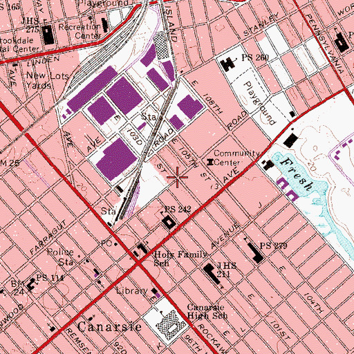 Topographic Map of Kingdom Hall of Jehovah's Witnesses, NY