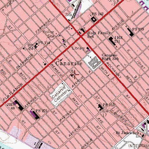 Topographic Map of Church At The Rock, NY