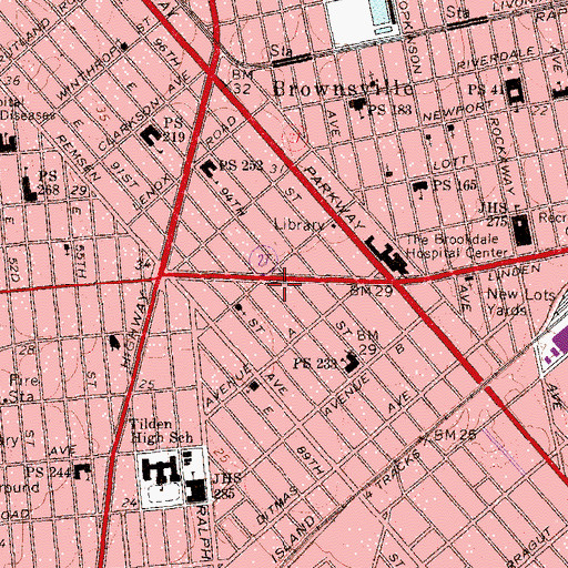 Topographic Map of Miller Memorial Church of the Nazarene, NY