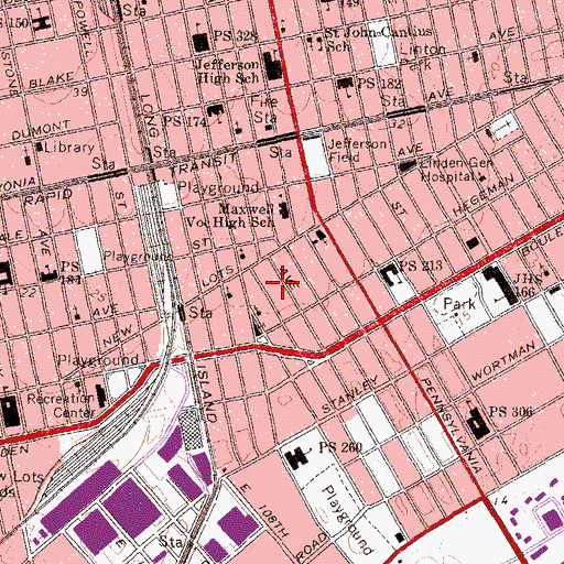 Topographic Map of West Baptist Church, NY