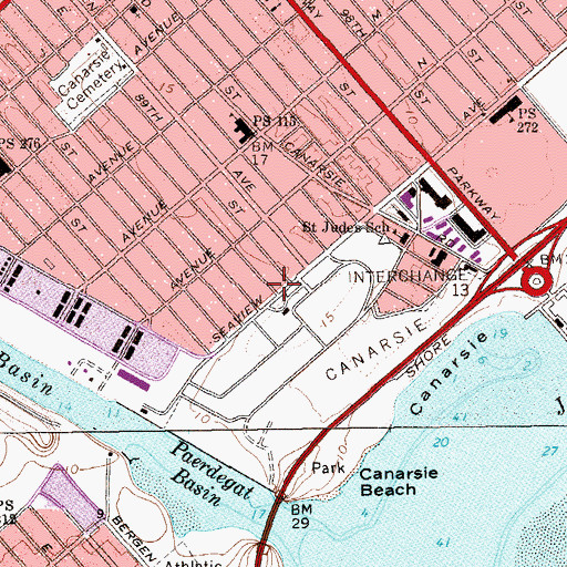 Topographic Map of Congregation Beth Tikvah, NY