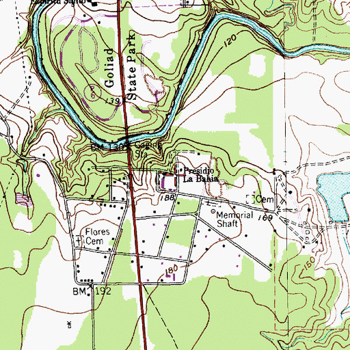 Topographic Map of Rubio Cristo Rey Cemetery, TX