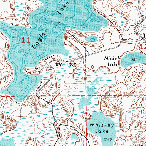 Topographic Map of Teigland Family Cemetery, MN