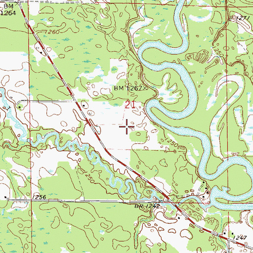 Topographic Map of Splithand Post Office (historical), MN