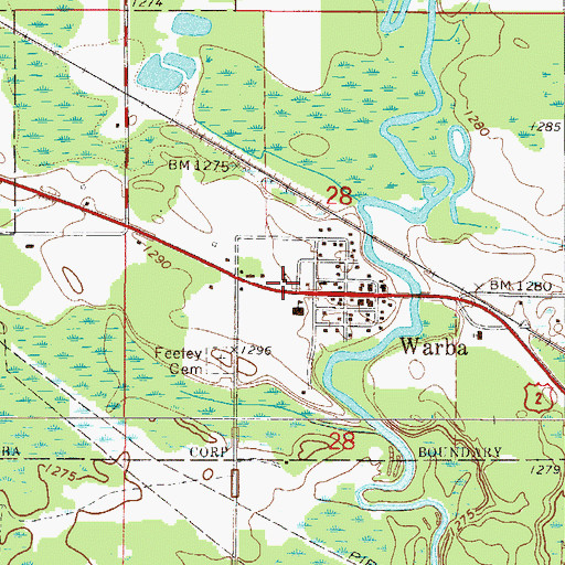 Topographic Map of Bethel Lutheran Church, MN