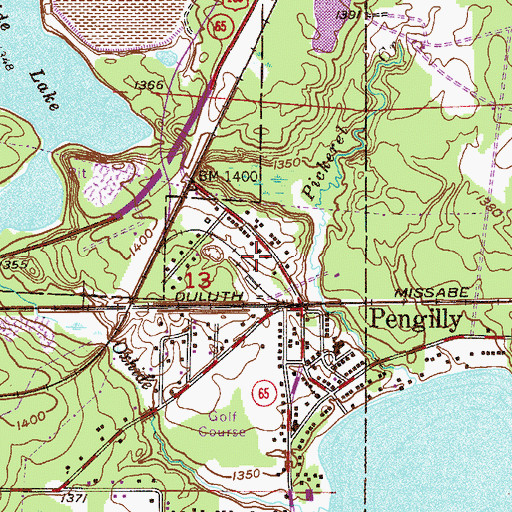 Topographic Map of Crossroads Family Church, MN
