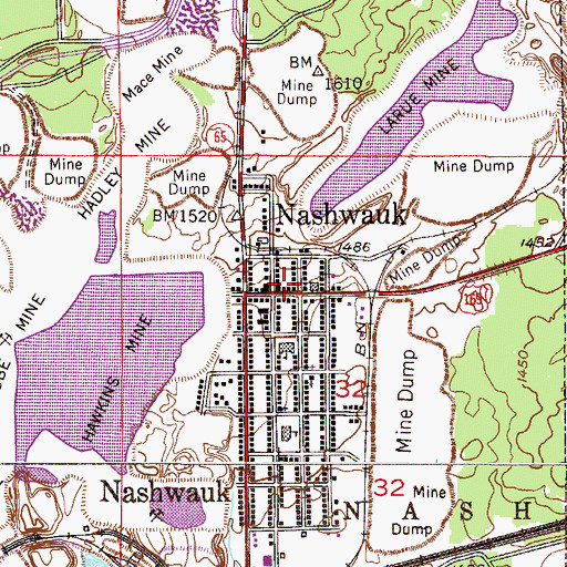 Topographic Map of Grand Rapids Clinic- Nashwauk, MN