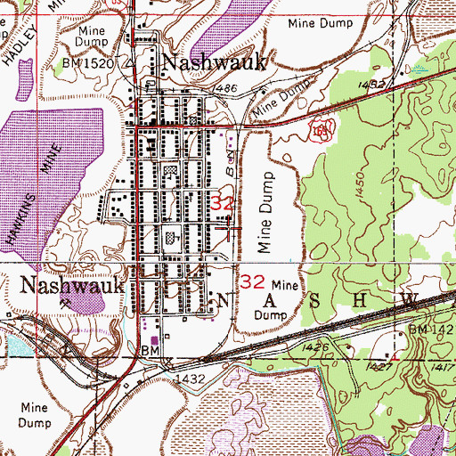 Topographic Map of Mesaba Clinic- Nashwauk, MN