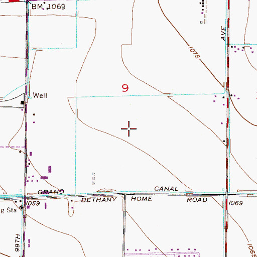 Topographic Map of University of Phoenix Stadium, AZ