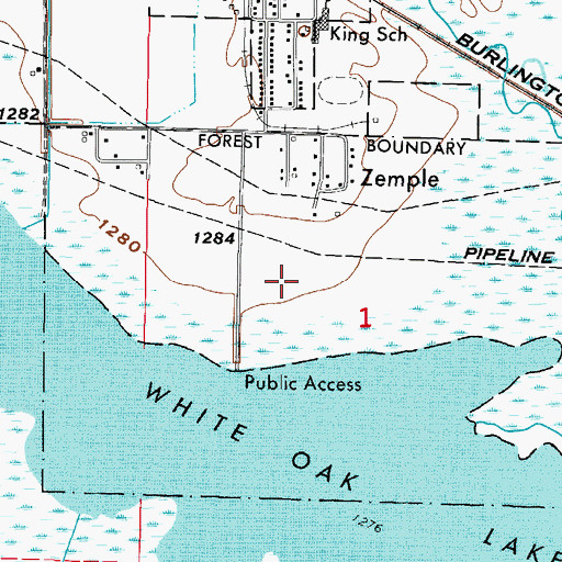 Topographic Map of Deer River Church of God, MN