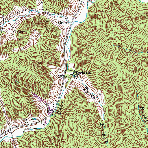 Topographic Map of Casper Post Office (historical), KY