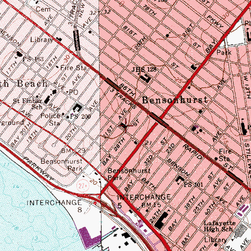Topographic Map of Synagogue of the Congregation of the Sons of Israel, NY
