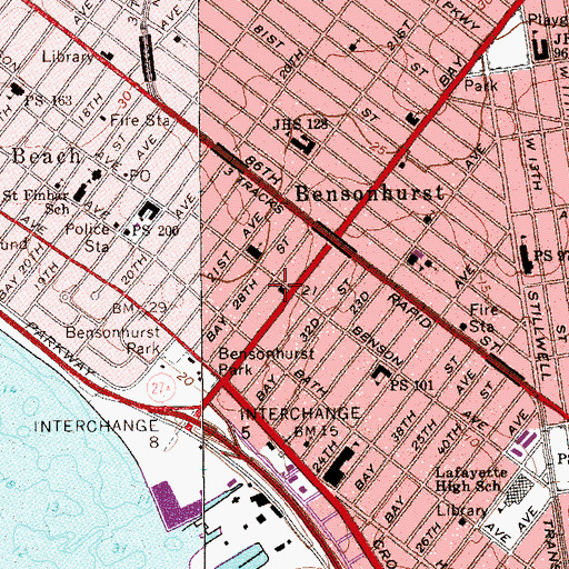 Topographic Map of Beth Sholom People's Temple Synagogue, NY