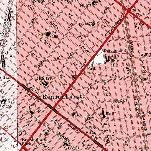 Topographic Map of Yeshivah Ohel Moshe, NY