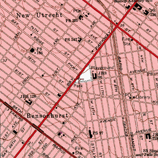 Topographic Map of Garibaldi Square, NY