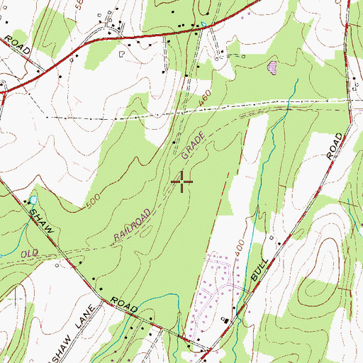 Topographic Map of Bulls Siding (historical), NY