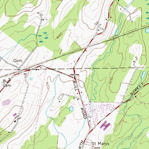 Topographic Map of School Number 12 (historical), NY