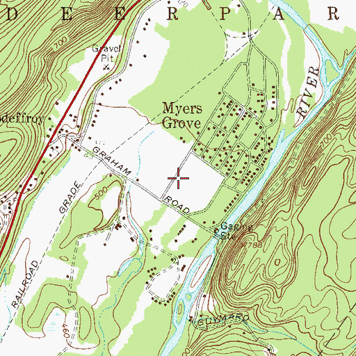 Topographic Map of Camp Ackvah (historical), NY