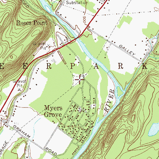 Topographic Map of Valley Junction (historical), NY