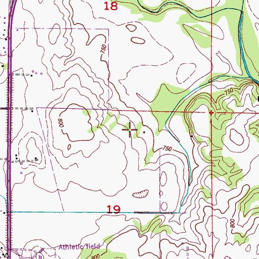 Topographic Map of Edmund Townsend Cemetery, AL