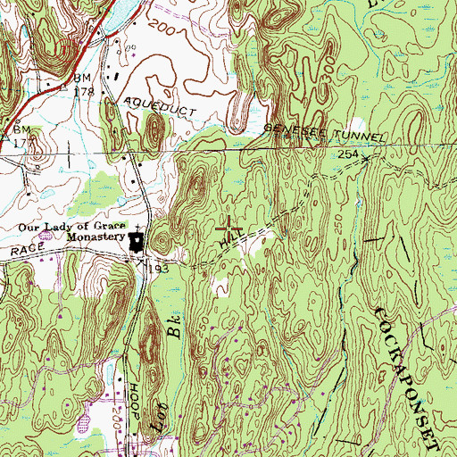 Topographic Map of Our Lady of Grace Monastery, CT