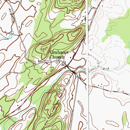 Topographic Map of Dickerson School (historical), NY