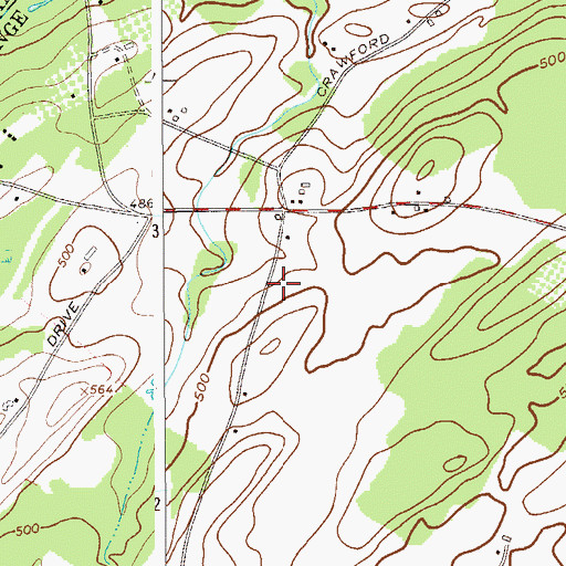 Topographic Map of West Hopewell School (historical), NY