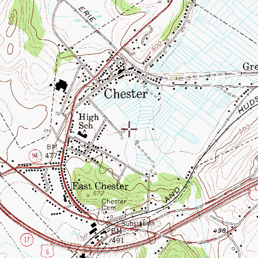 Topographic Map of Greycourt Stock Farm, NY