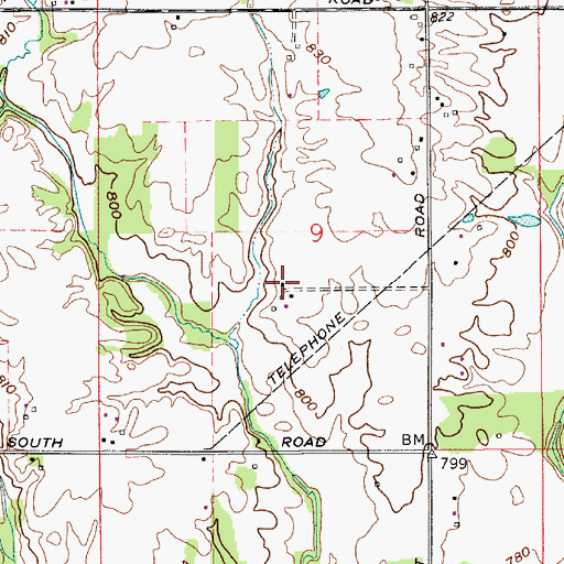 Topographic Map of Pleasant Hill Cemetery, IN