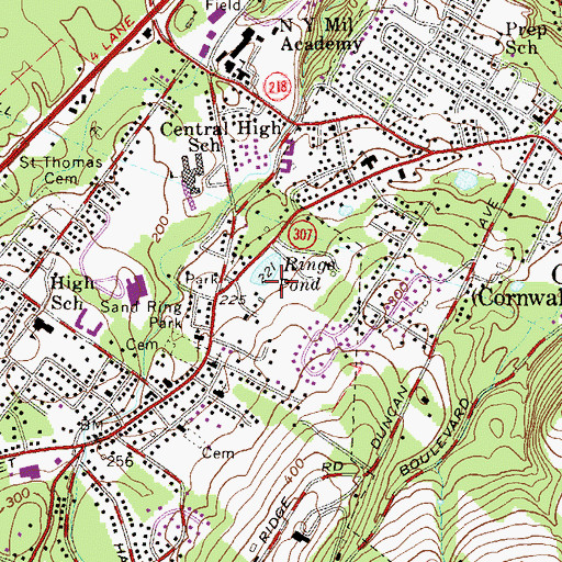 Topographic Map of Riverlight Park, NY