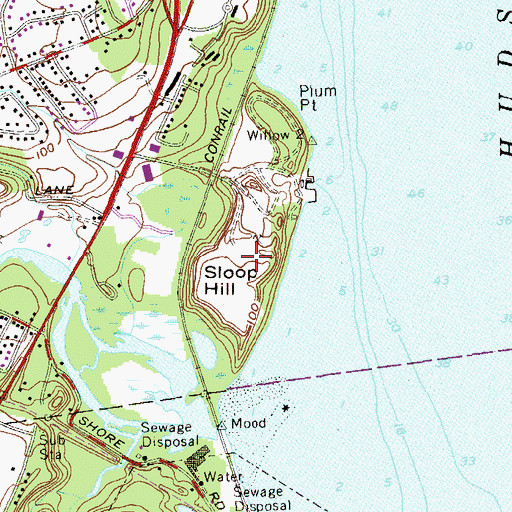 Topographic Map of Sloop Hill State Unique Area, NY