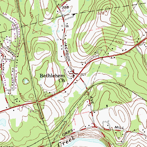Topographic Map of Bethlehem School (historical), NY
