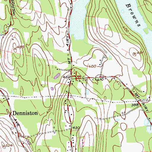 Topographic Map of Mount Airy School (historical), NY