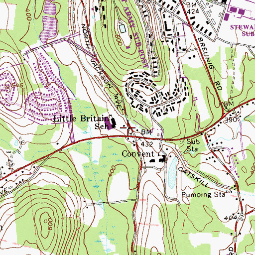 Topographic Map of White School (historical), NY