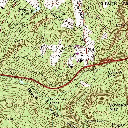 Topographic Map of Deer Hill, NY