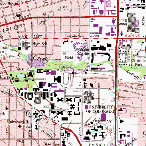 Topographic Map of Health Physics Laboratory, CO
