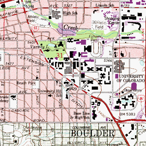 Topographic Map of Euclid Avenue AutoPark, CO