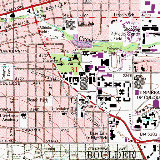 Topographic Map of Dalton Trumbo Fountain Court, CO